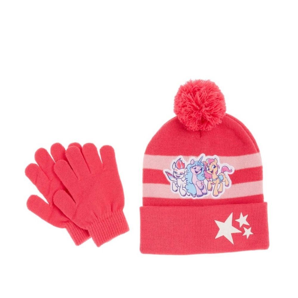 Kids My Little Pony Pink Beanie and Gloves Set